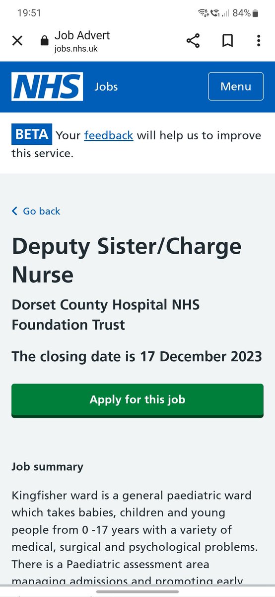 JOB ADVERT
We are recruiting Band 6s for maternity cover. If you are a RSCN and want a change or development opportunity, take a look 👀