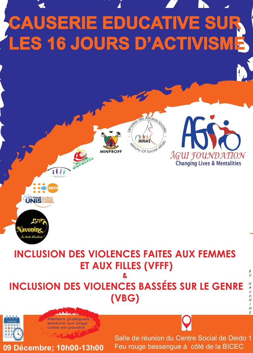 AGUI_FOUNDATION's tweet photo. RDV demain lorsquil sera 09h 
Viens parlons de ce qui nous concerne et des stratégies pour eradiquer 
#Stopfemicides237
#stopVAWG
#stopVBG
#StopVFFF https://t.co/PyYwrwGnUQ