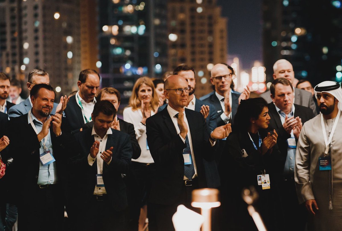 The #UAE and #Germany have joined forces to accelerate our respective energy transition goals. At <a href="/Der_BDI/">BDI</a>’s Night of German Industry at #COP28, I underlined how the private sector is key to creating new green-economy opportunities – from hydrogen to climate tech. 🇦🇪🇩🇪