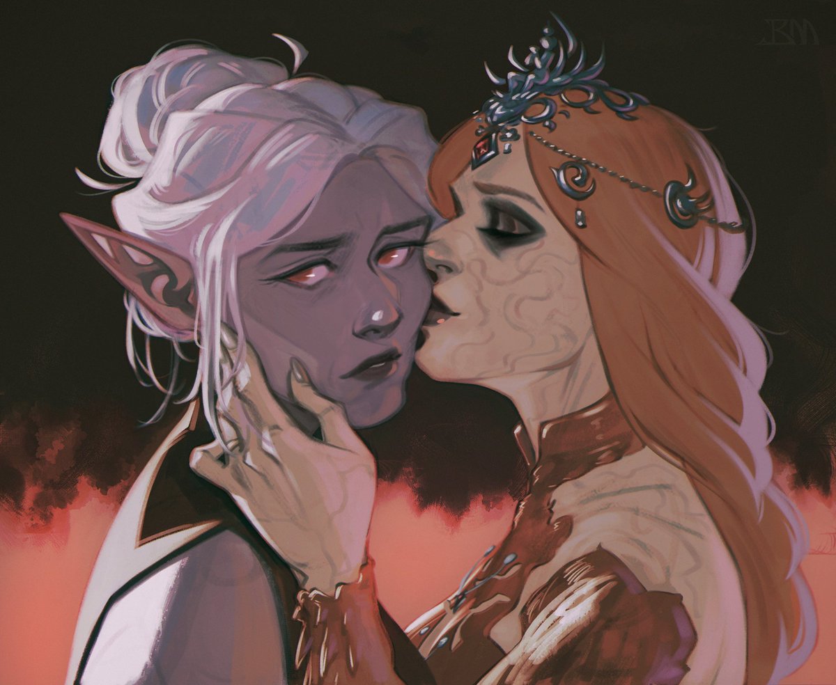 Beloved girls.  

#BaldursGate3 #BG3 #Minthara #OrintheRed