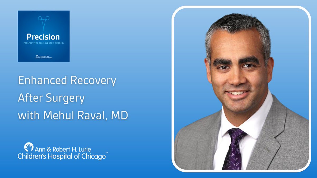 Lurie Children's and @NUFeinbergMed are leading an innovative study to evaluate ways to improve recovery and outcomes in children undergoing elective gastrointestinal surgeries. Learn more from Dr. Mehul Raval. Listen to the podcast episode here: luriechildrens.org/en/precision-p…