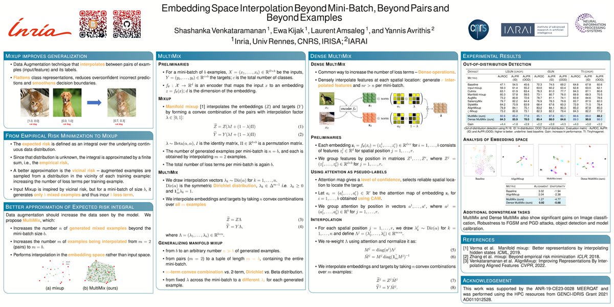 I will be presenting MultiMix at #NeurIPS2023 on Tuesday 12th Dec during Poster session 1 (10:45 - 12:45 CDT). 
Will be at Poster #1001, come say Hi :) 👋

More details can be found from the poster below or from our paper - arxiv.org/pdf/2311.05538…

Joint work with <a href="/1avr1e/">Yannis Avrithis</a>
