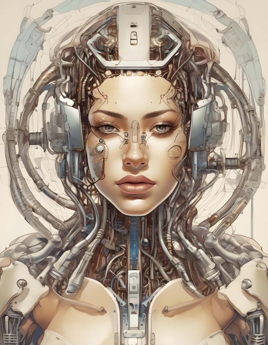 zero2zedGaming's tweet photo. Cyborgs #cyborgs #cybernetics #CyborgArt #MechanicalEnhancements #CyberneticDesign #TechAesthetics #BionicBeauties #FutureTechArt #aiart #aiartcommunity #aiartistcommunity #aiartwork #aiartist #ai #digitalart #art #artwork #artificialintelligence https://t.co/mSE61eHCvP