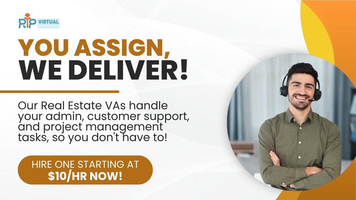 With our virtual assistant services, you'll experience a smoother workflow, improved productivity, and increased profitability! 💪🔥

#RealEstateVAs
#RealEstateSupport
#AdminTasksForRealtors
#CustomerSupportForAgents
#ProjectManagementForRE
#VirtualAssistantServices