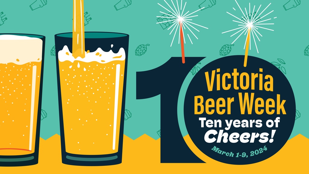 🥳VBW is BACK! Join us in for the 10th year of #VictoriaBeerWeek!🍺 🎂Celebrate with us from March 1-9 with a week full of BC craft beer-fueled fun. 😃🍻 👉️Stay tuned to @VicBeerWeek for details & for when tickets go on sale. Learn more at VictoriaBeerWeek.com. #VBW #VBS