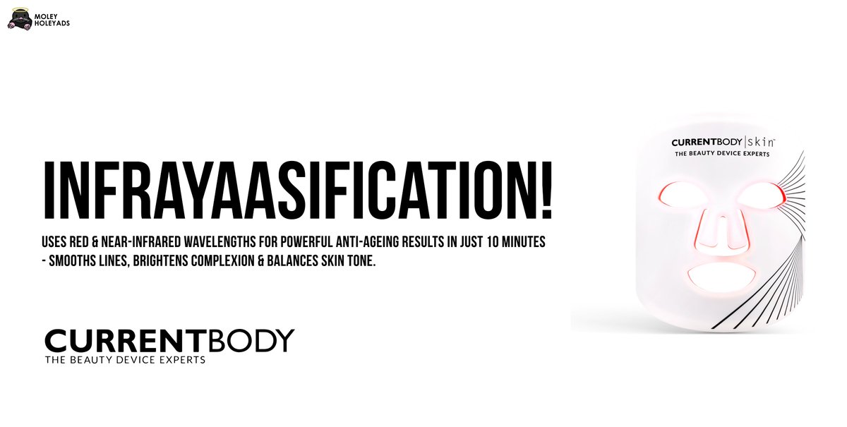 MoleyHoleyAds's tweet photo. Infrayaasification! 😌💅 @OneMinuteBriefs @currentbody #TheLEDMask #CurrentBodySkin https://t.co/LgPyQf1nln