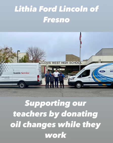 LithiaFord's tweet image. We&apos;re happy to give back to some of our local teachers! 📚✏️

#FresnoFord #Oilchanges #Teachers