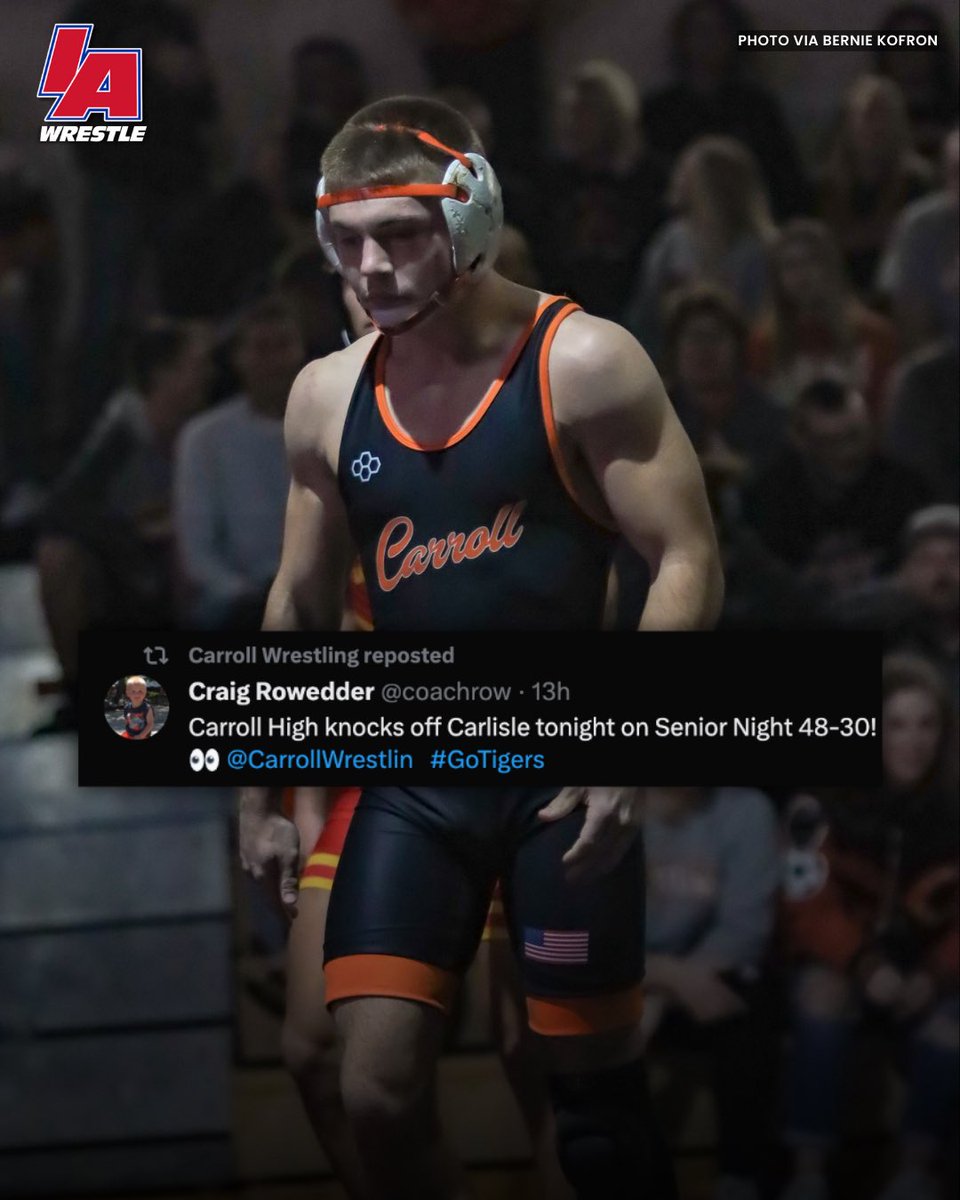 That’s ✌️ ranked wins for a Carroll team who’s stock continues to rise 🚀 

What other teams are off to hot starts? ⬇️

📸 Bernie Kofron

#IAwrestle #iahswr