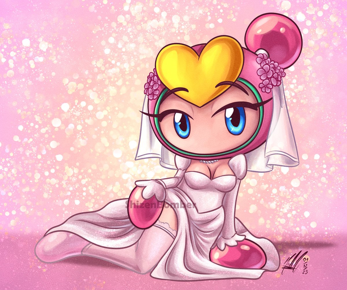 Pretty Bomber with Wedding dress #Bomberman #ボンバーマン