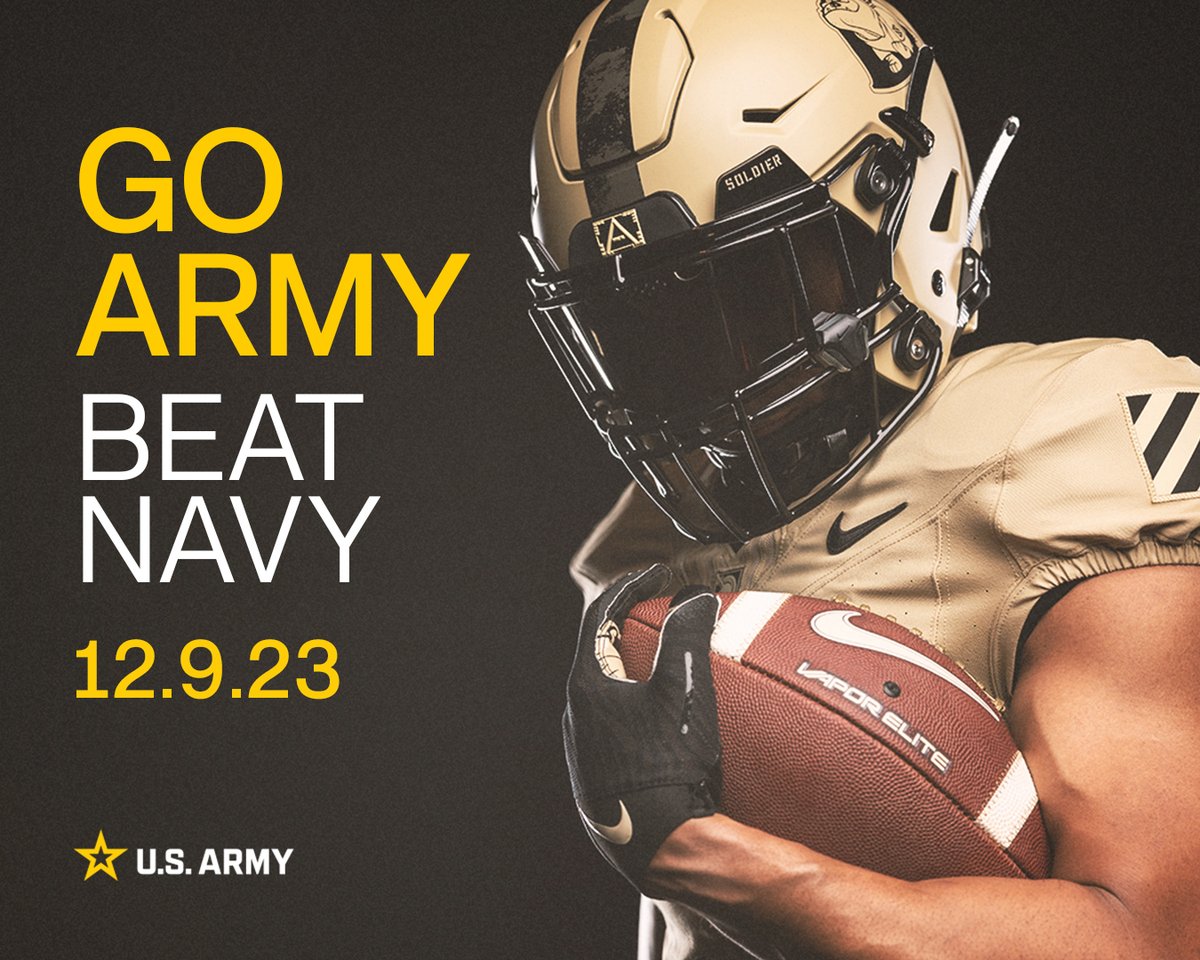 USArmy's tweet photo. Stand by!

We're exactly 24 hours away from the 124th #ArmyNavy Game.

#GoArmy! #BeatNavy! https://t.co/PkzDYksSWw