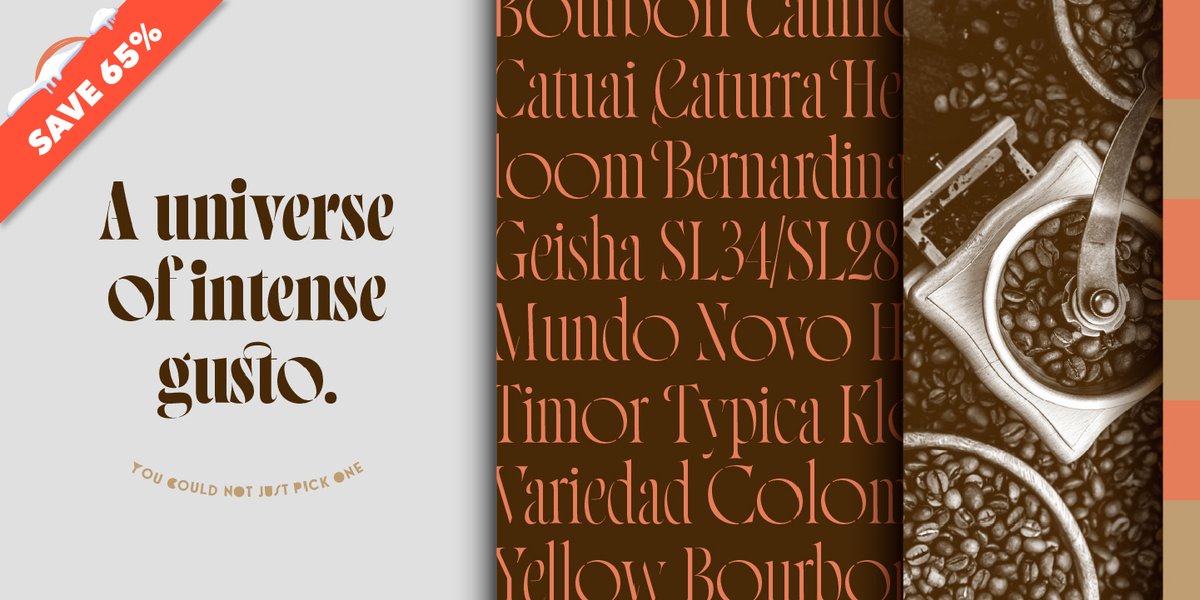 We are spreading the festive cheer with our 12 Days of Type Sale 🎁 

TODAY we are giving you 65% OFF all Resistenza foundry fonts. Save BIG, and get yourself what you really want this year. 

Shop Resistenza: mntype.co/3Gx2RLK