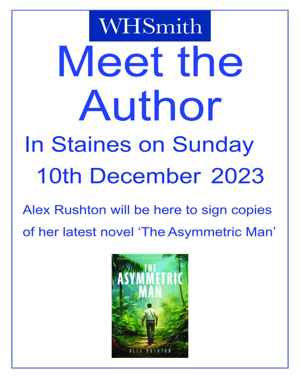 Another book signing at WHSmith Staines-Upon-Thames. All welcome! @swwj #swwjandproud #booksigning #booksignings #meettheauthor #review #bloggers