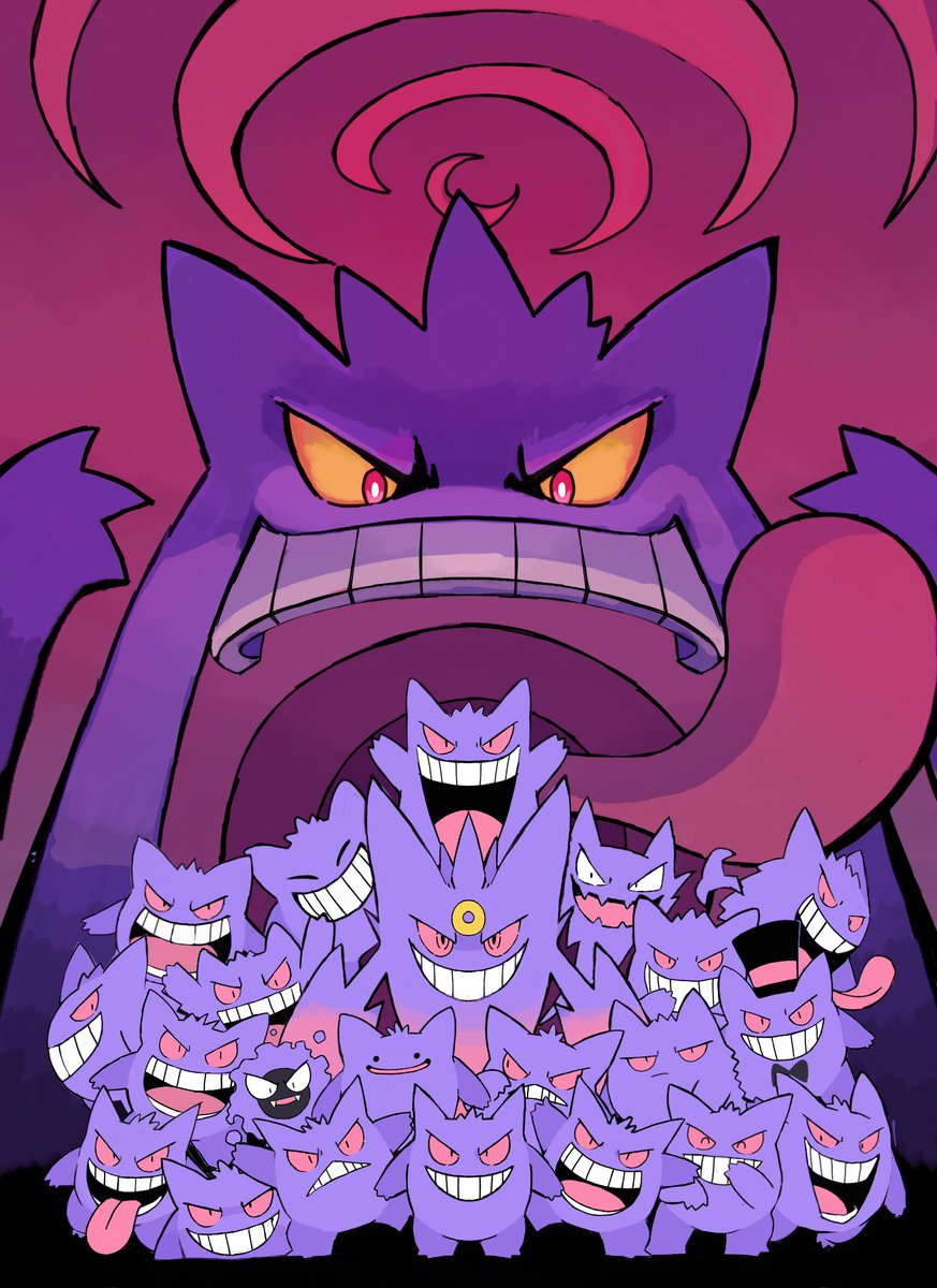 PaulDrawsArt's tweet photo. A gengar a day (Day 23) https://t.co/UCnfcsLo97