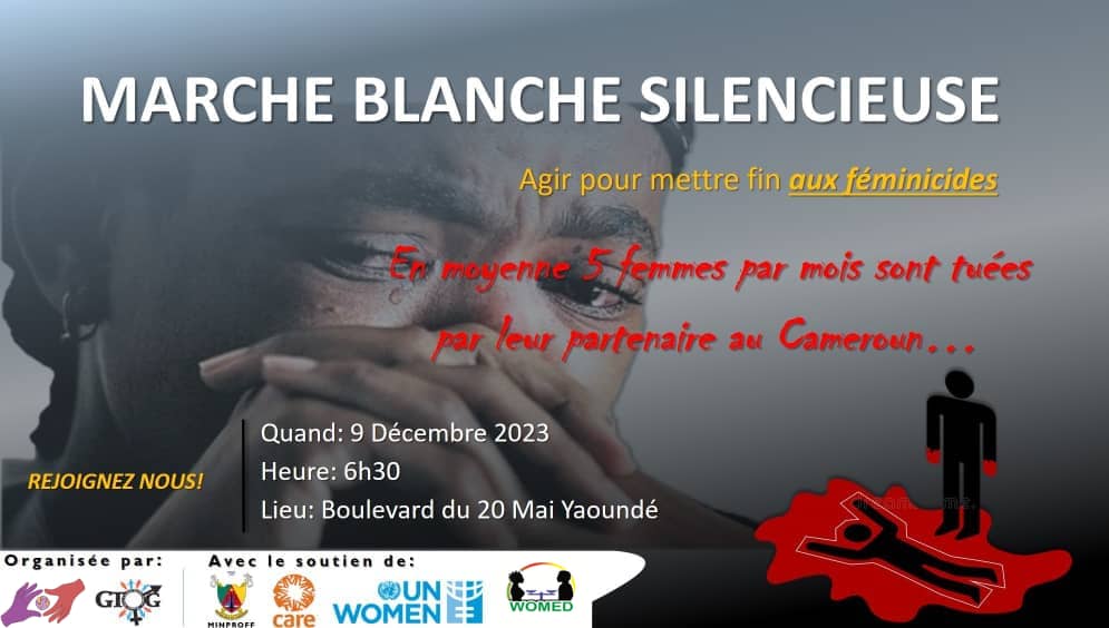 DataGender237's tweet image. Nous serons présent dès 6h pour la #marche_blanche_silencieuse organisée par le #Gtoc pour mettre fin aux #feminicides au Cameroun.