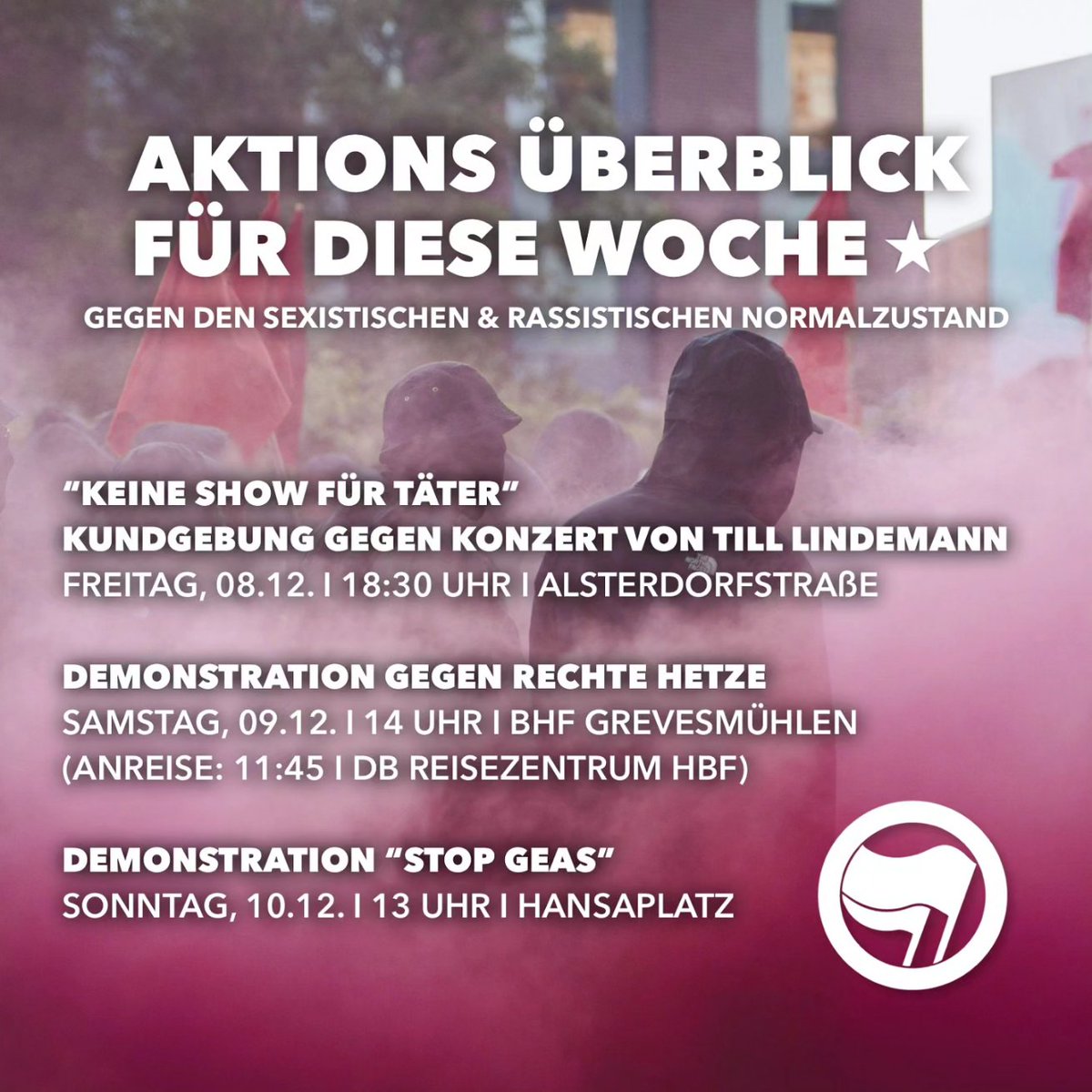 antifahoheluft's tweet photo. Morgen auf nach #Grevesmühlen gegen rechte Hetze & am Sonntag gegen die neue Asylrechts Reform #GEAS auf die Straße! Mehr Infos unter diesem Tweet oder auf Instagram (1/3) ⬇️ #NoNazisHH #HH1012 https://t.co/tu9AFXqIxS
