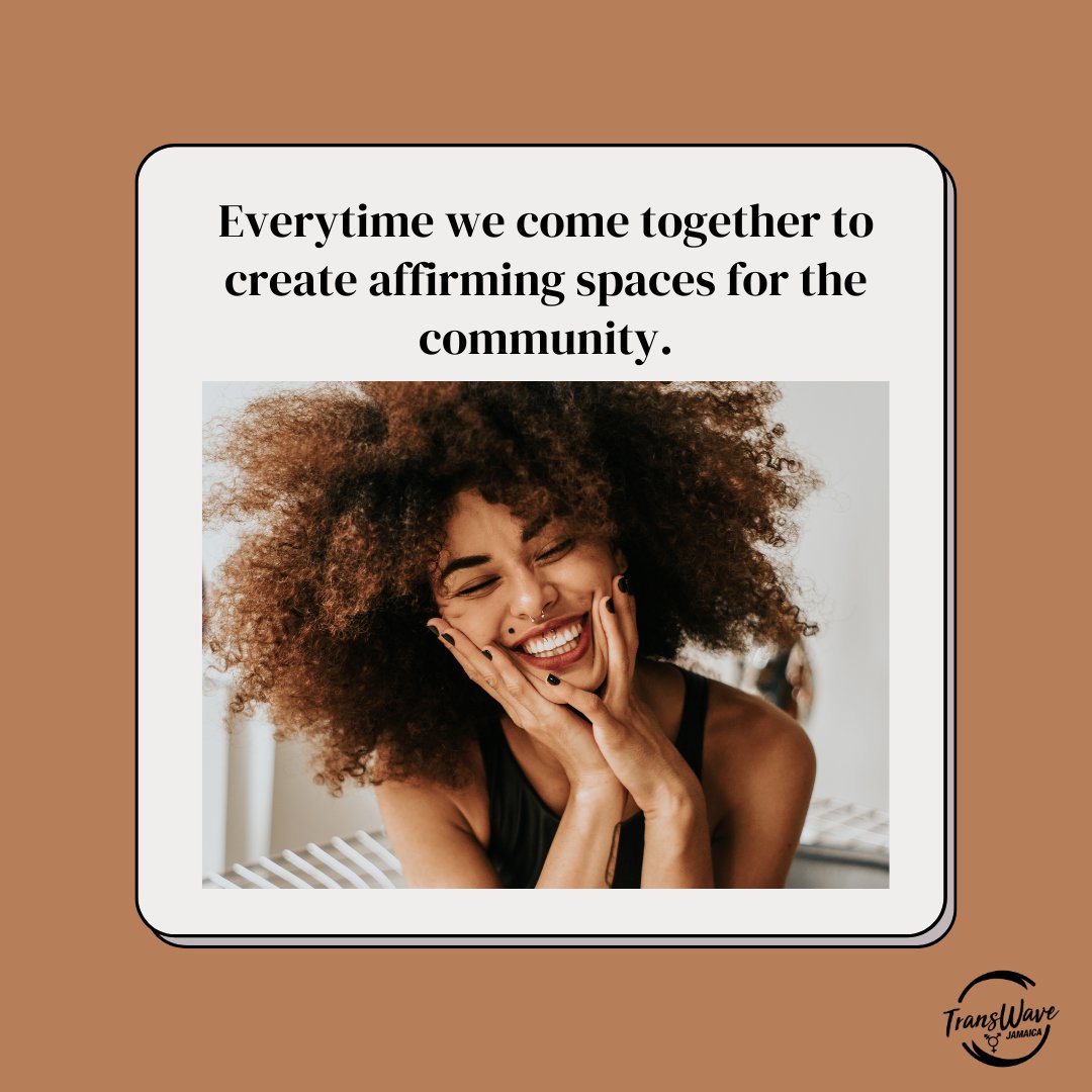 TransWaveJA's tweet photo. How we feel when we get to come together as a community: 

#TransWaveJA #TransIsBeautiful #LGBTQIA #TransRights #Nonbinary #Jamaica #TransWave https://t.co/V8IWi0ySIJ