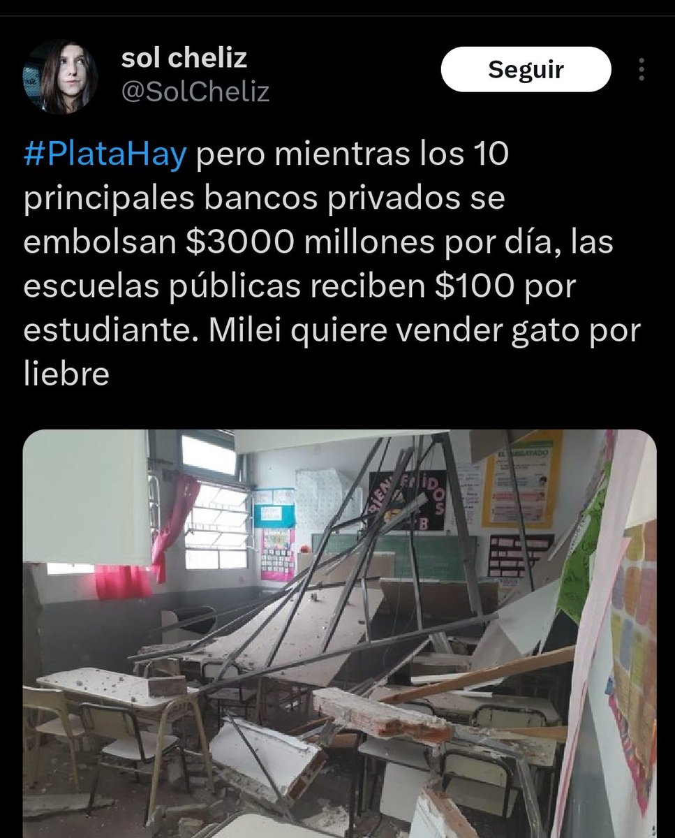 PregoneroL's tweet photo. 2003-2023: 😴
1 minuto antes de asumir:  Milei destruyó la educación publica de calidad! 🤬 https://t.co/UZf3BPqUqQ