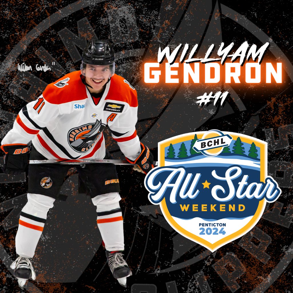 ClippersHockey's tweet photo. Willyam Gendron is officially a @BCHockeyLeague All Star⭐️

Congrats @WillyamGendron2 and thanks to all the fans who voted! https://t.co/zPps2Noo2d