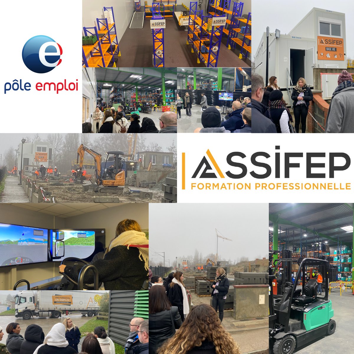 ALi2PE (ALi2FT) (@ali2pe) on Twitter photo Événement : ce jour l’agence pôle emploi <a href="/roubaix/">Ville de Roubaix</a> centre à l’ <a href="/AssifepF/">ASSIFEP</a> de Fretin pour son séminaire d’agence :
👉visite des plateaux logistique/transport/BTP
👉simulateur de conduite d’engin
👉team building
Superbe journée de cohésion 👍👍
<a href="/Treutenaeres/">s. Treutenaere</a> @poleemploi_HDF Événement : ce jour l’agence pôle emploi <a href="/roubaix/">Ville de Roubaix</a> centre à l’ <a href="/AssifepF/">ASSIFEP</a> de Fretin pour son séminaire d’agence :
👉visite des plateaux logistique/transport/BTP
👉simulateur de conduite d’engin
👉team building
Superbe journée de cohésion 👍👍
<a href="/Treutenaeres/">s. Treutenaere</a> @poleemploi_HDF