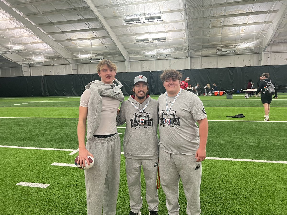 Ttown_FB's tweet photo. It is Game Day for these three as they play and coach in the TN East West All Star Game tonight‼️ 

They have represented Tullahoma well all week in Clarksville. Good Luck tonight‼️

#TtownMade | #ThisisTtown | #GRIT https://t.co/J41rNeXX4U