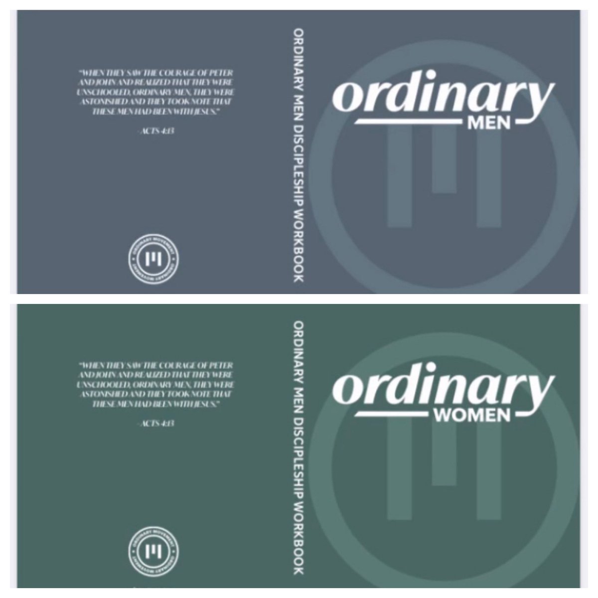 beordinarywomen's tweet photo. Votes are in! Excited to share the cover of the 4th edition Ordinary Men & Ordinary Women workbook - coming soon! ๐๐ผ
#ordinarymovement #discipleship #disciplesmakingdisciples #smallgroup #christianliving https://t.co/PhpWIrofKD