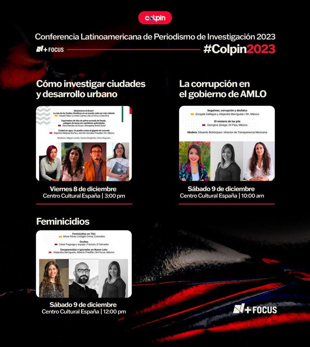Hoy a las 3 pm inicia la participación de #nmásfocus en la #COLPIN2023 en el @ccemx