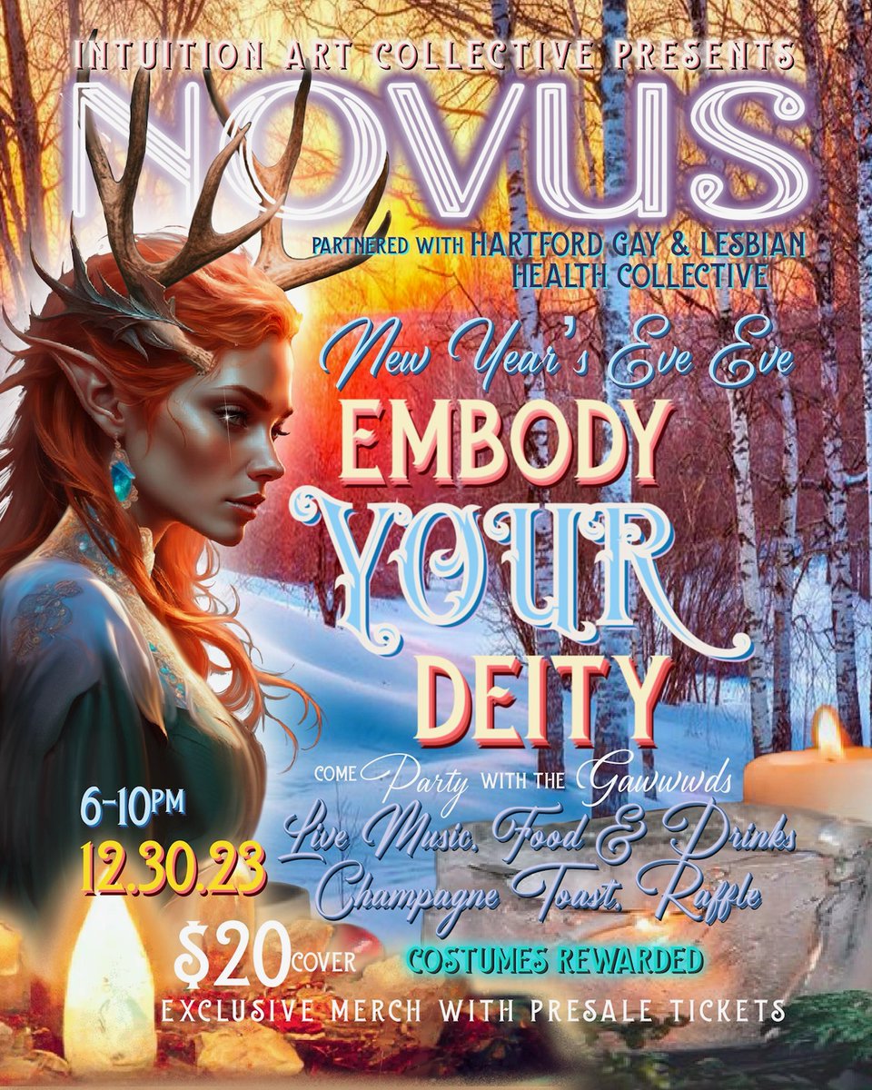 theHCCT's tweet photo. On December 30 from 6-10pm, join us at Intuition Art Collective for a celebration and show! NOVUS will feature live music, food and drink, and a raffle. Tickets are $20,and profits benefit the Health Collective. For tickets, email intuitiontattoo@gmail.com or call (860) 990-0586. https://t.co/sUaUy54oeN