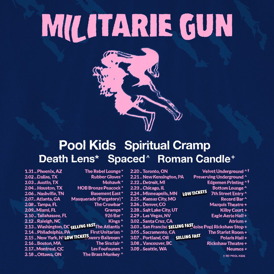 LOW TICKETS FOR NYC AND MINNEAPOLIS! WASHINGTON DC AND PORTLAND OVER HALF GONE! THANK YOU EVERYONE WHO HAS BOUGHT A TICKETS TO ANY OF THESE SHOWS SO FAR!! militariegun.com/tour