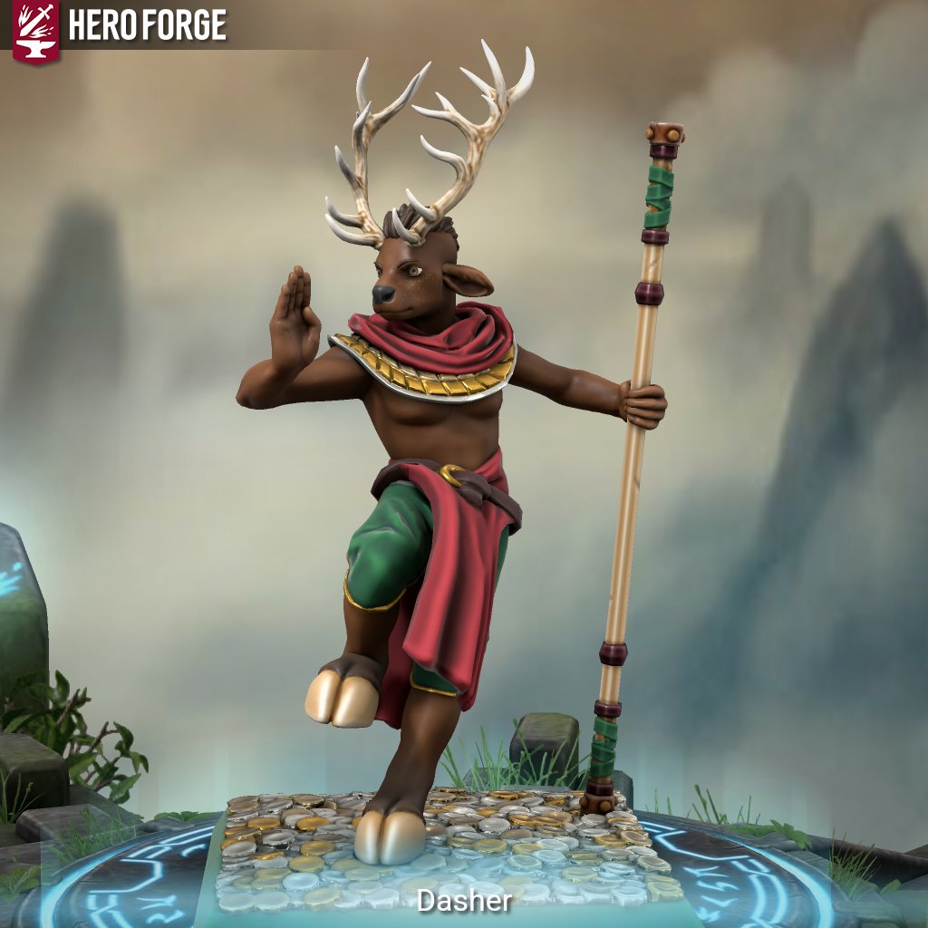EpiphanyEri's tweet photo. @HeroForgeMinis #dnd #NewChar #ChristmasOneshot #HisNameIsDasher #Monk https://t.co/4ya8URh8f3