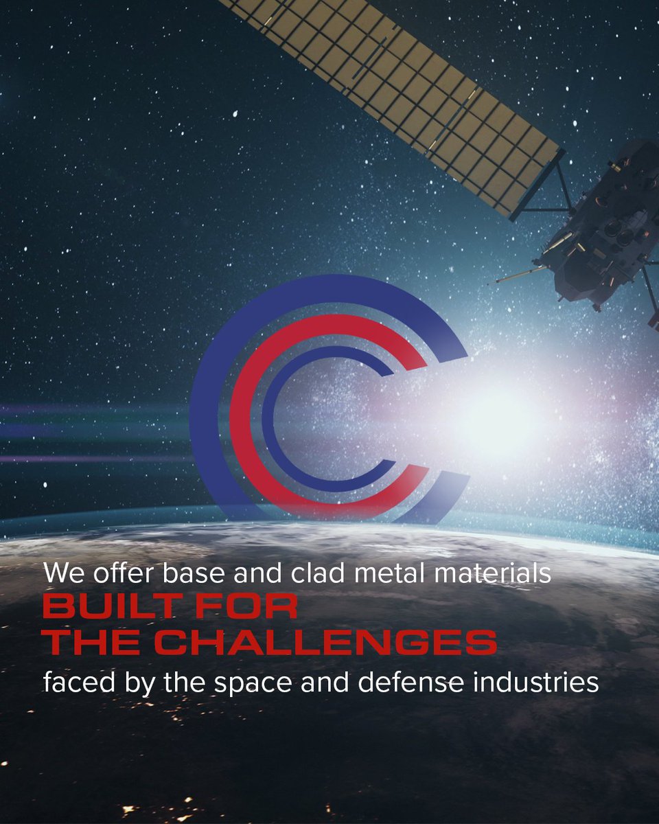 CladMetalSpec's tweet photo. We support the leaders in the space and defense manufacturers by providing metal material solutions to meet customer requirements while withstanding harsh environments:
- Extreme Temperature Ranges
- Friction
- Heavy Vibration

#CladMetalSpecialties #Aerospace #DefenseIndustry https://t.co/YcIMCfcajb