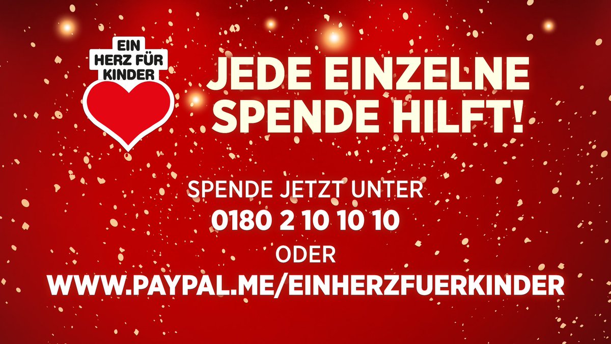 Morgen ist es wieder so weit: #EinHerzfuerKinder - ab 20:15 live im <a href="/ZDF/">ZDF</a>! Bitte spenden - jeder Cent geht zu 100% an notleidende Kinder auf der ganzen Welt.