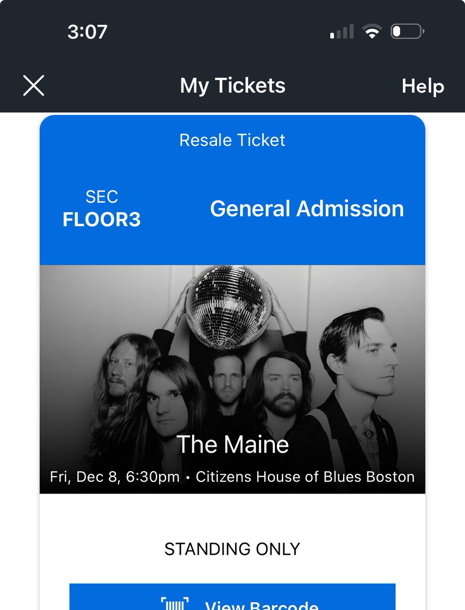 drakeproblemss's tweet photo. selling a ticket for the maine at HOB boston! i bought it resale originally for 60 so that’s what im wanting but ik theres day of tickets going for 40 rn so im willing to do that as well i just want it gone im not even in boston 😭😭 plz im desperate im using twitter again 4this https://t.co/SqTHdn0iwe