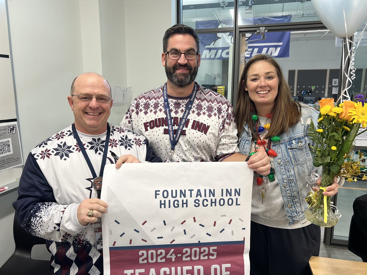 INNvision_FIHS's tweet photo. Congratulations to our 2024-25 Teacher of the Year selection Mr Rob Sheffield. Mr Sheffield teaches Mechatronics and is the head of our Robotz Garage robotics team which competed at nationals last spring. ❤️💙 https://t.co/wDtAcUCyke
