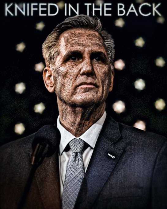 cary767's tweet image. The fall of a ambitious greedy man!. He sold his soul to be specker, then they knifed him in his back. 
#KevinMcCarthyIsALoser