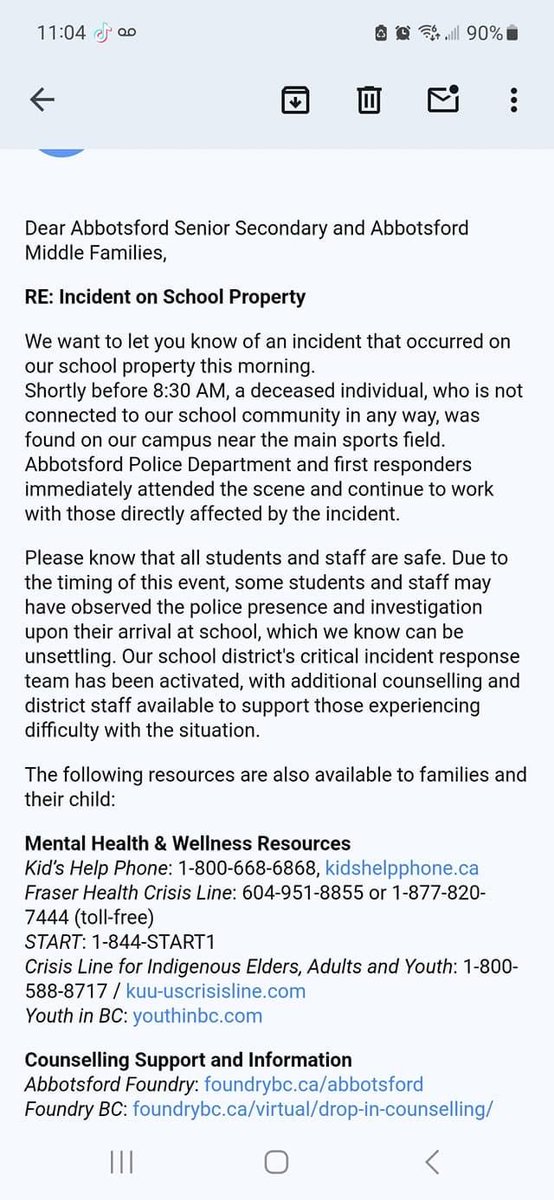 ECommBC's tweet image. ⁦@BruceBanman⁩ Students found the body in their school field #abbotsford ⁦@Dave_Eby⁩ ⁦@adriandix⁩ #MentalHealth #HomelessBC