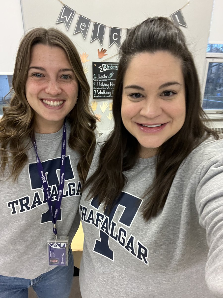 Sad to say it’s Miss B’s last day in Kindergarten today. Miss B is a former <a href="/TrafalgarPS/">Trafalgar PS</a> student turned student teacher, and if we’re lucky she will be a Trafalgar contract teacher in a few years! It was an honour to be your first AT! #trafalgarproud