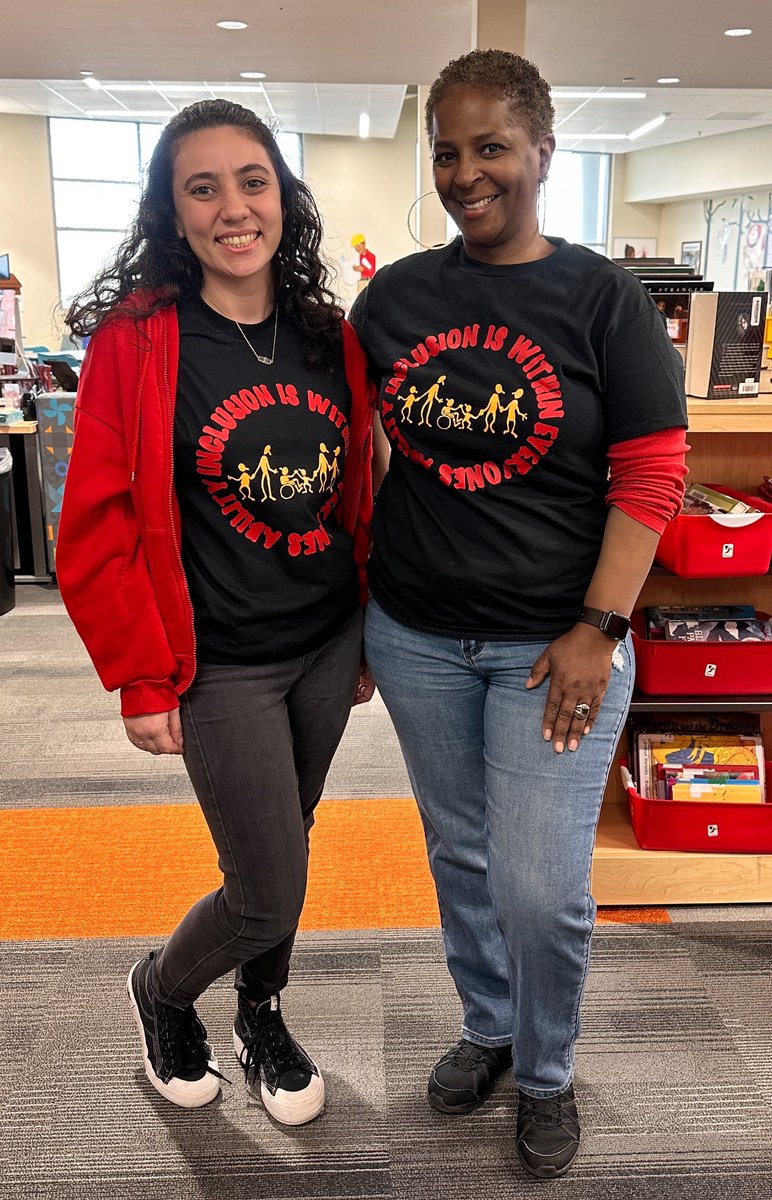 Had to get a photo on with my favorite Media specialist to wrap up inclusive schools week!
