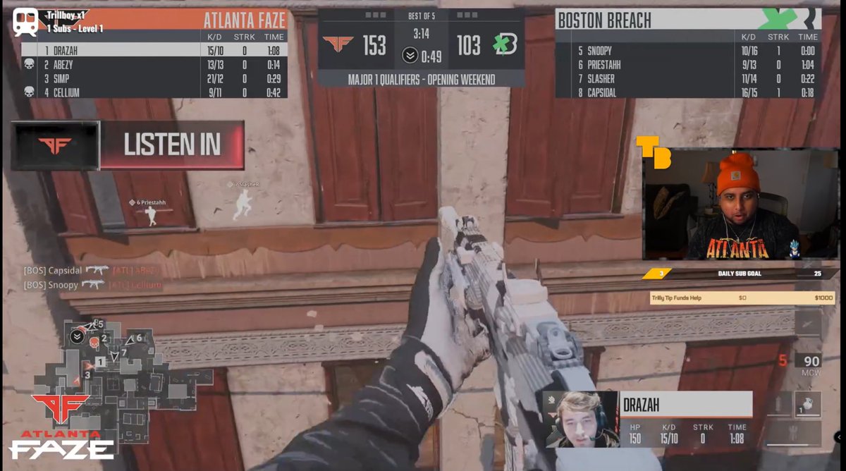 TRILLBOY15's tweet photo. 🔴 We Live right now hosting a @CODLeague watch party for the Weekend Opener!!! https://t.co/3ozpnqYLsZ
#cdlwatchparty #callofdutyleague #FaZeUp https://t.co/ccCZTMi0qg