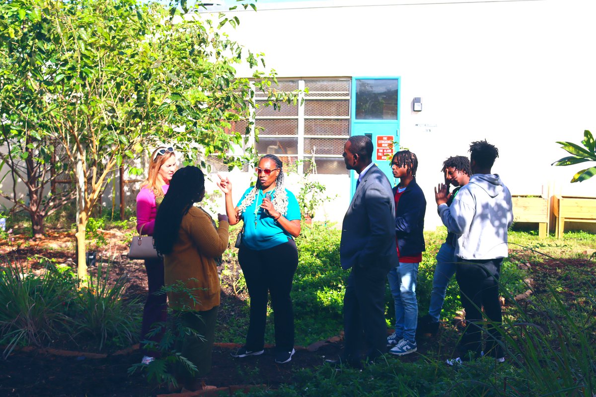Excited to host Dr. Hepburn and Broward Schools District staff at our Food Forest! Highlighting how this vibrant space enriches our students' learning experiences and fosters a deeper connection with nature. #browardstem #greenthumbeagles #wreceagles #foodforest