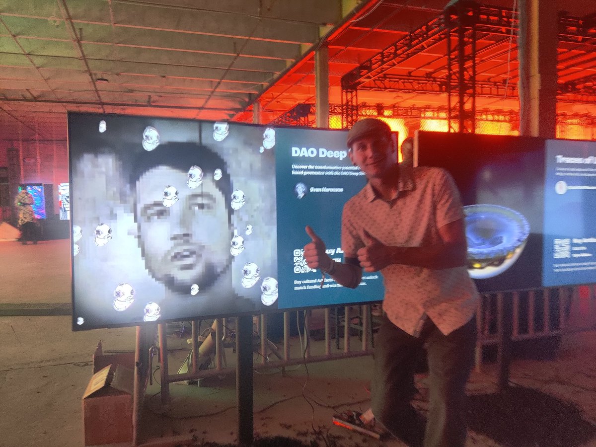 DAODeepDives's tweet photo. Incredibly grateful to @artizen and @TrippyLabs for curating our Artifact (NFT) for #beyondbasel. What an inanely amazing event. https://t.co/CrfsDUsQgH