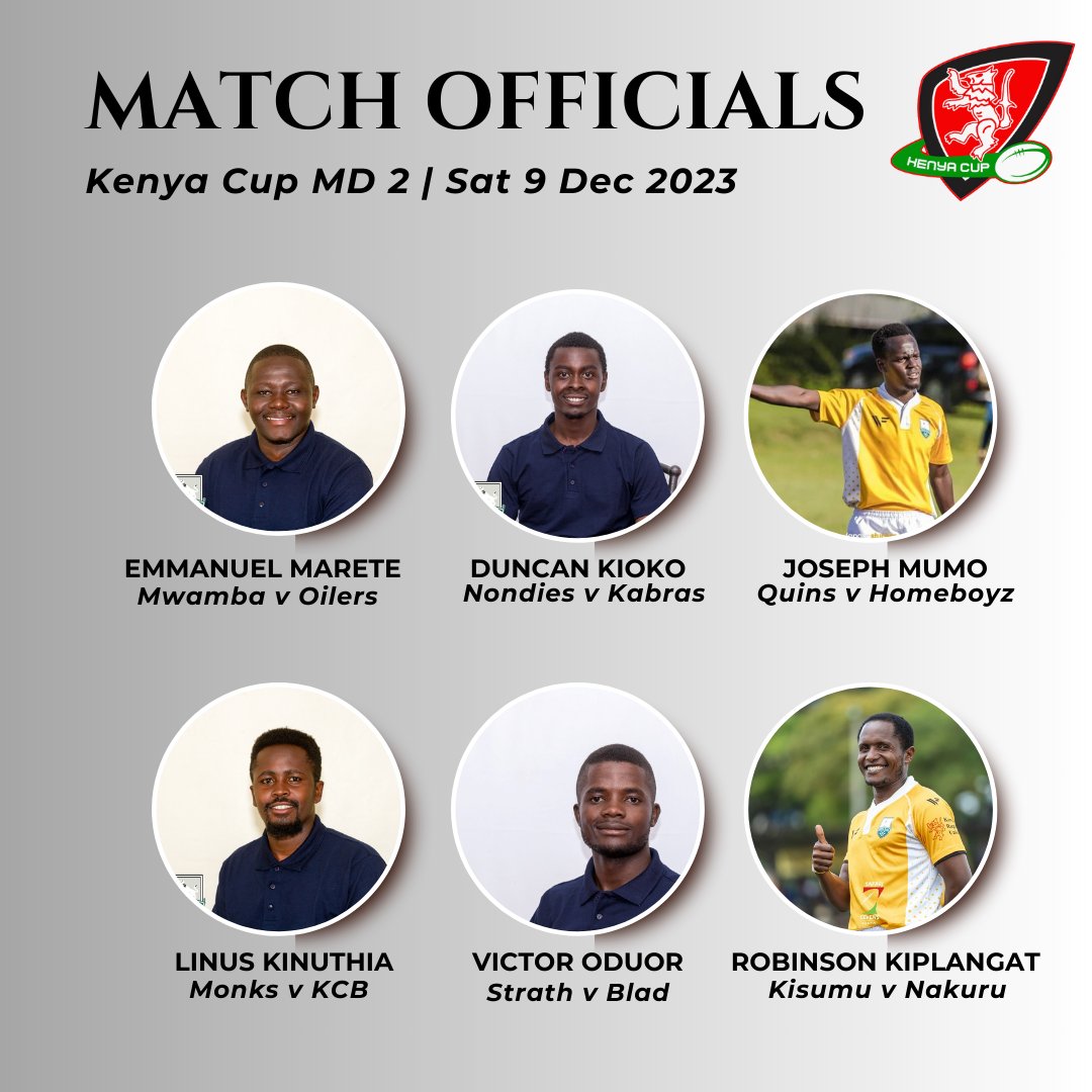 The @officialkrra has confirmed the match officials for match day 2. View the complete officiating teams ➡️bit.ly/41dbzIu