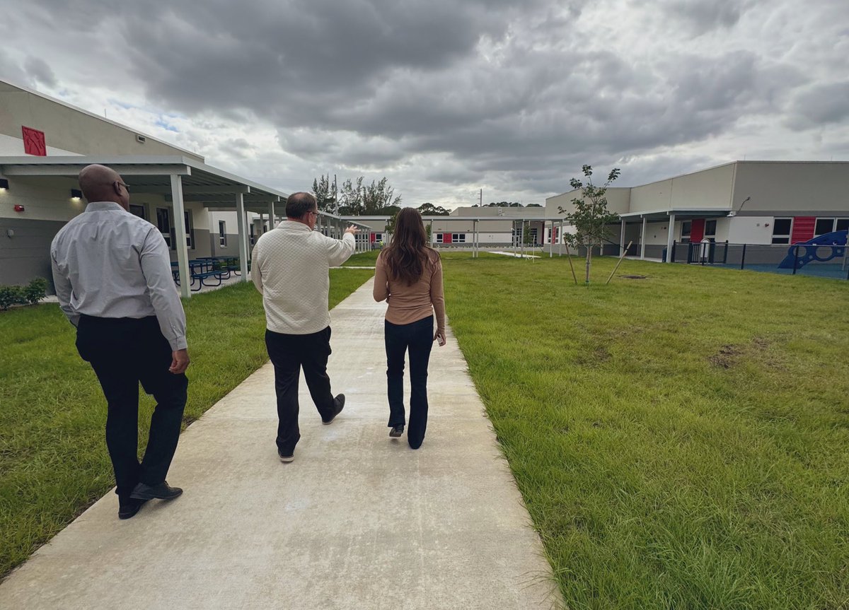 Sneak peek <a href="/MESeagles/">Melaleuca Elementary</a> campus! Huge thanks to Pirtle Construction and <a href="/harvardjolly/">Harvard Jolly</a> for the beautiful, high quality work. I know the community and students are excited to come home to a brand new building with all the bells &amp; whistles 🤩✨ Proud to represent #District2🔥 <a href="/pbcsd/">The School District of Palm Beach County</a>