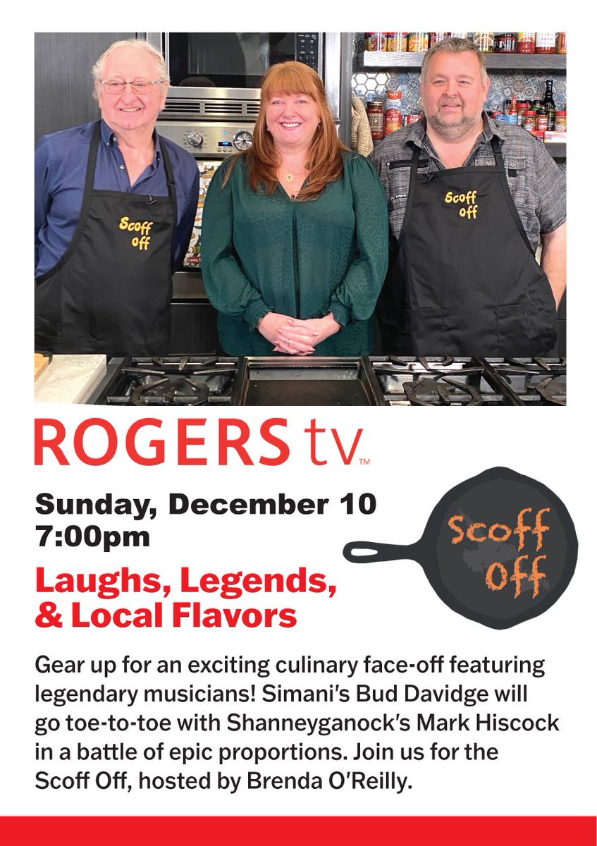 oreillys_pub's tweet photo. 🍽️ This week on Scoff Off! TV🎉

Tune in on Sunday, December 10 at 7:00pm on Rogers TV St. John's for a sizzling showdown with Bud Davidge and Mark Hiscock!

#scoffoff #thisweek #rogerstv #seasonfive #sizzlingshowdown #rogerstv #simani #shanneyganock https://t.co/Hu4kGZMPCP