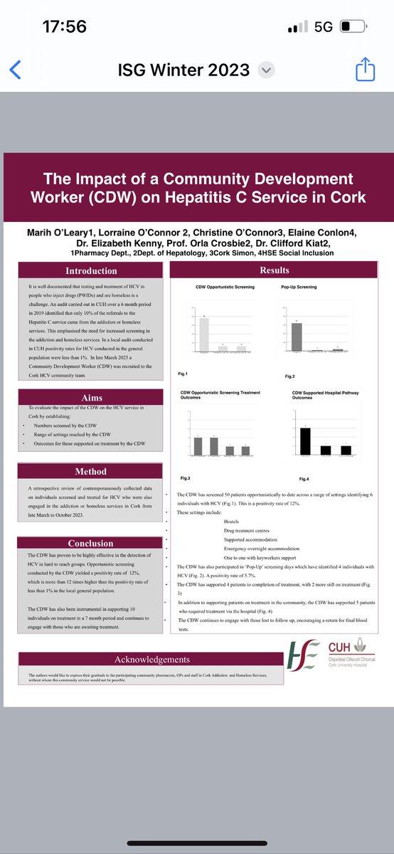 📣 Huge CONGRATULATIONS to our #IHNA Secretary Lorraine @Lorrain56853160 for winning the 1st prize today for her poster at the Irish Society of Gastroenterology Winter Meeting 👏🏻 Well done Lorraine showcasing your specialist liver service @CUH_Cork, well deserved award! 💚