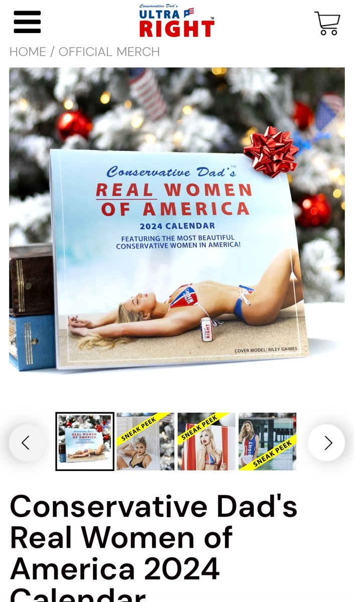 Evan Kilgore 🇺🇸 on X: "The "Conservative Dad's Real Women of America"  calendar is DISGUSTING and DEGENERATE. Don't tell me you stand for  Conservative or Christian values or that you're "anti-porn" and "