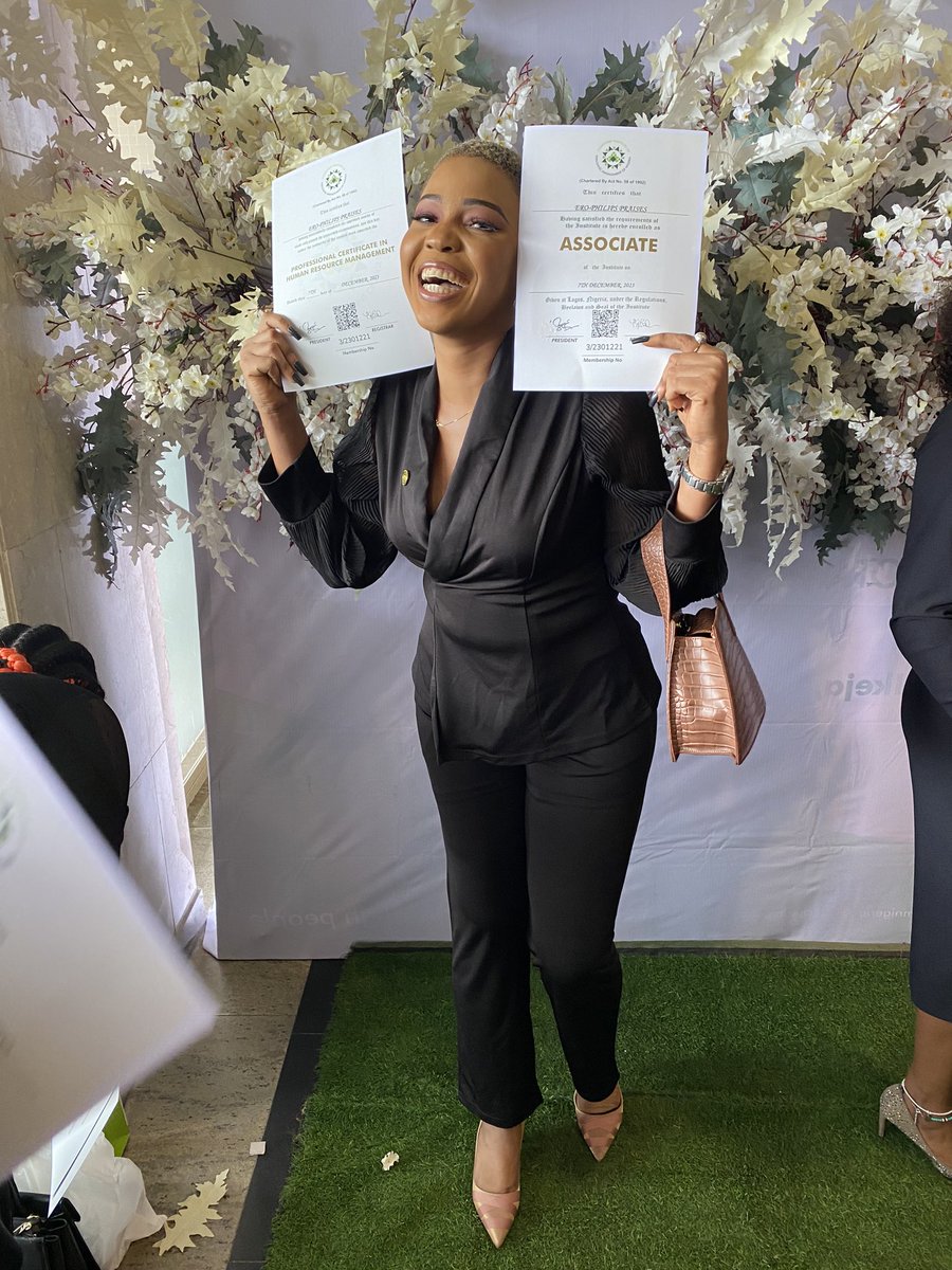 prais_es's tweet photo. Iโm Grateful for the opportunity to enhance my skills and contribute to the HR profession. Looking forward to the journey ahead! @cipmnigeria
Permit me to reintroduce myself, My Name is Praises Ero-Philips BSC ACIPM HRPL
#CIPMInduction
#cipm52ndinduction๐๐ฉโ๐ผ https://t.co/SDKJHtKmSU