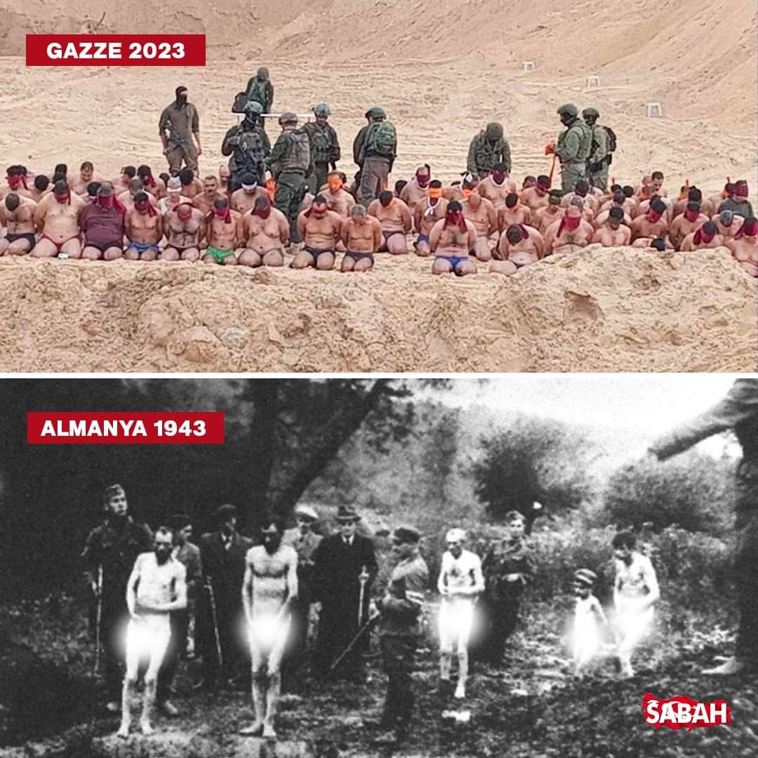 Reissssss2023's tweet photo. İSRAİL NAZİLERİN ADIMLARINI İZLİYOR

#Naziler Yahudilere ne yaptıysa #İsrail de bugün aynısını Gazzelilere yapıyor. İsrail ordusu Gazze'de Filistinli erkekleri soyup gözaltına aldı. https://t.co/K8ZiJwCypb
