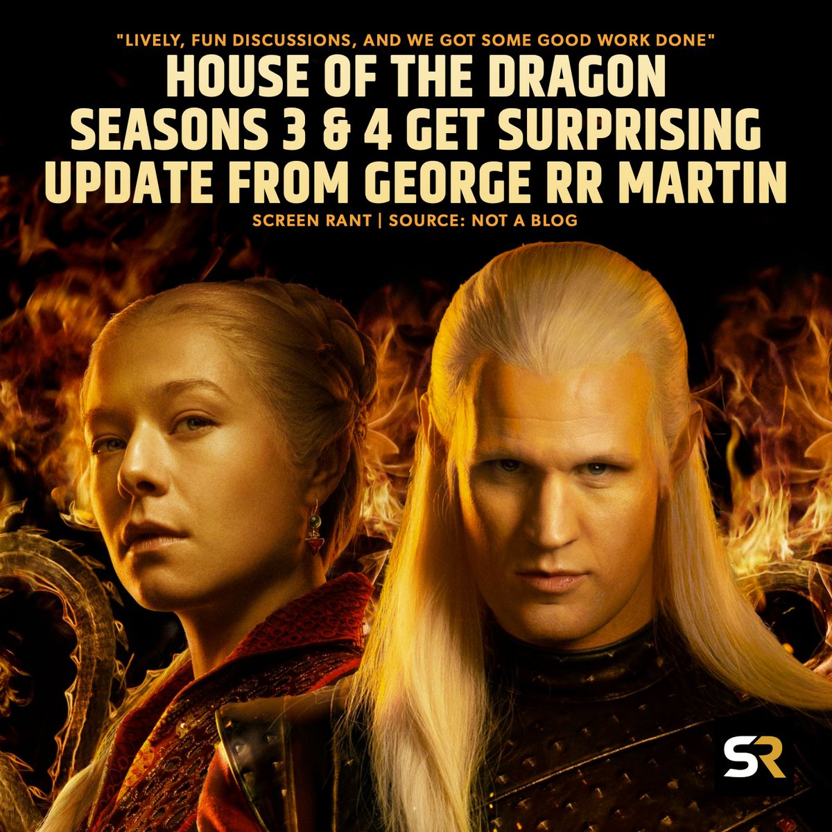 House of the Dragon Seasons 3 and 4 in the Works, George R.R. Martin Says