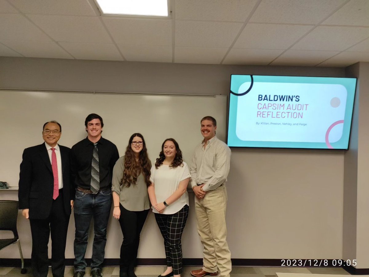 drdvd's tweet photo. Very proud of our Strategy Capstone class at SBU! These wonderful students have done awesome job in their presentations! #coolseniorstudents #strategy #capstone #capsim #topperformers @SBUniv @drdvdus https://t.co/0uCwIGxEfv