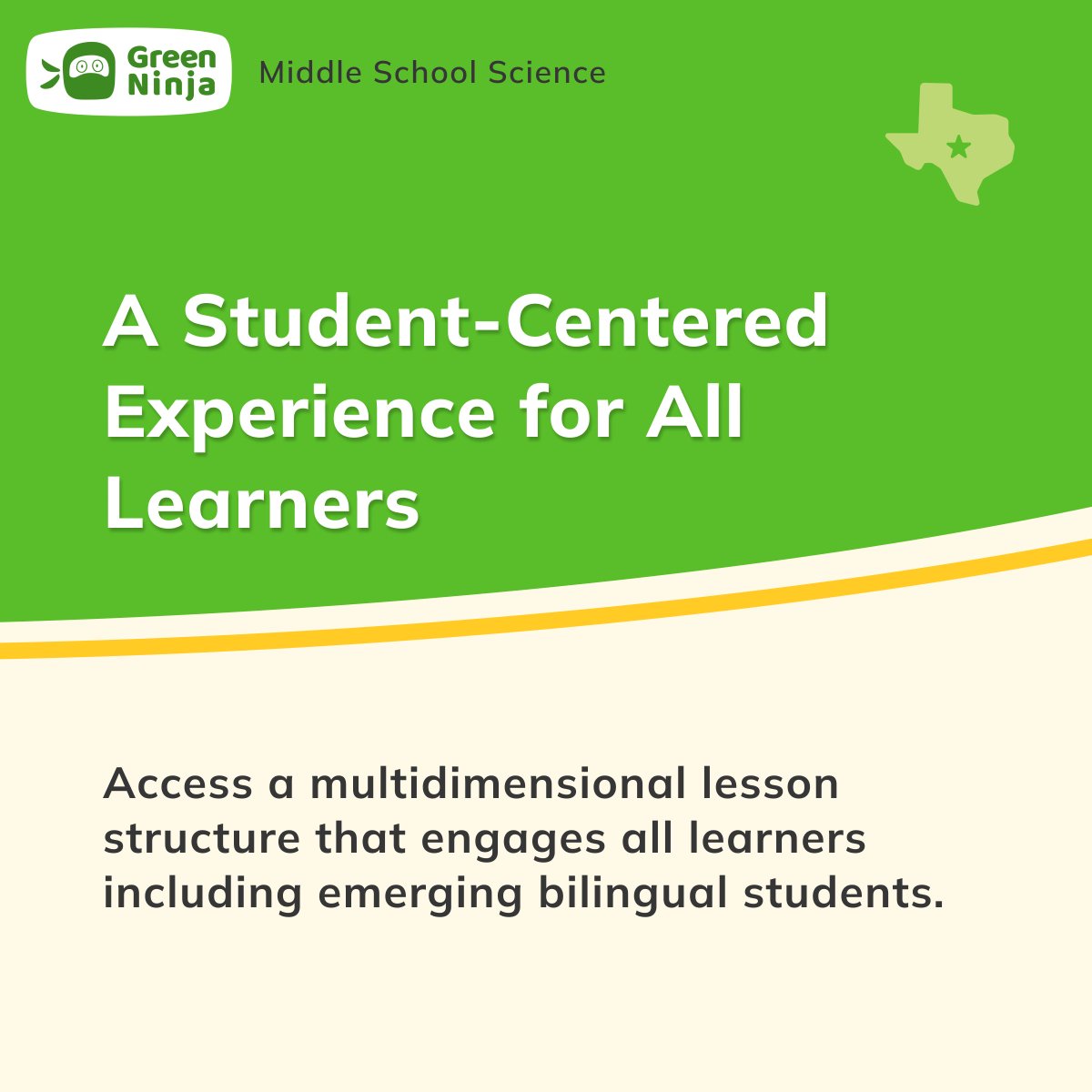 Green Ninja's grade 6-8 Texas science curriculum engages students with authentic experiences and equips teachers with the tools for success.

Explore our curriculum 🔗 web.greenninja.org/texas